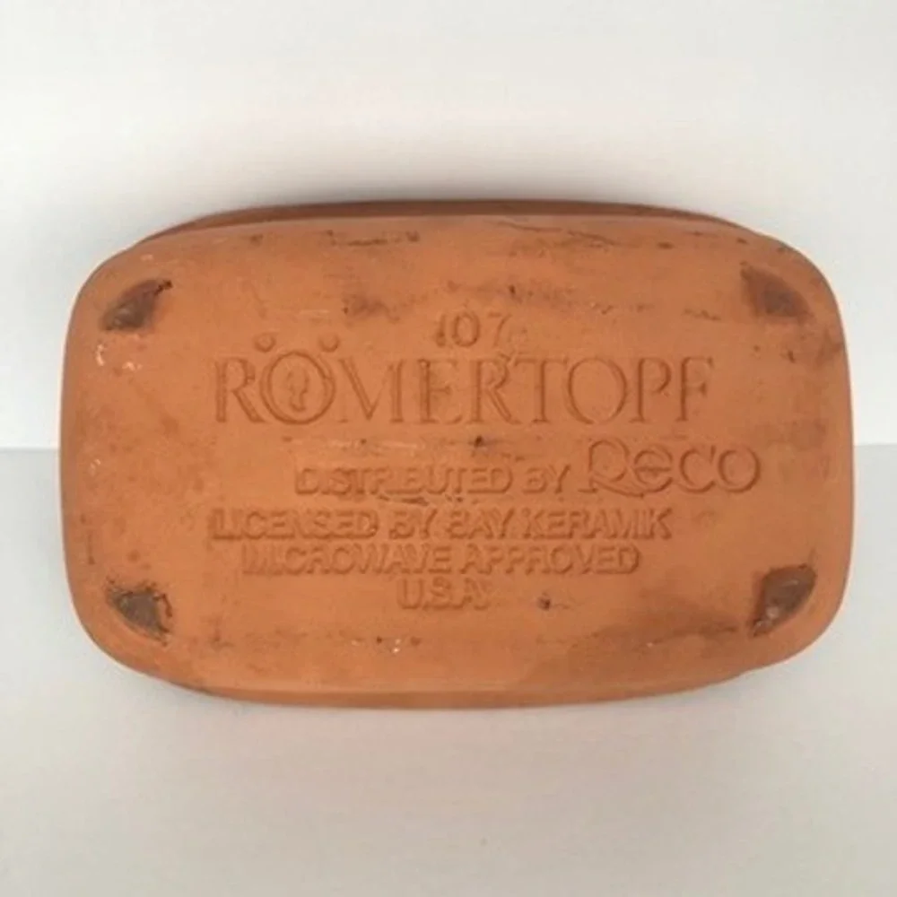 VTG ROMERTOPF #107 Terracotta Clay Baking Dutch Oven Roaster Bay West Germany